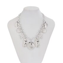 Ocean Style Chunky Starfish Shell Conch Tassel Necklace - ArtGalleryZen
