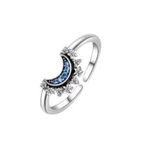 Pandora CZ Inlaid Sun And Moon Stackable Ring - ArtGalleryZen
