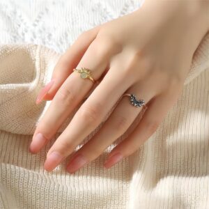 Pandora CZ Inlaid Sun And Moon Stackable Ring - ArtGalleryZen