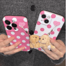 Pink And White Polka Dot iPhone Case - ArtGalleryZen