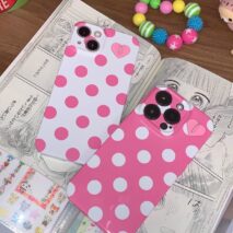 Pink And White Polka Dot iPhone Case - ArtGalleryZen