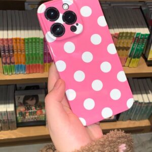 Pink And White Polka Dot iPhone Case - ArtGalleryZen