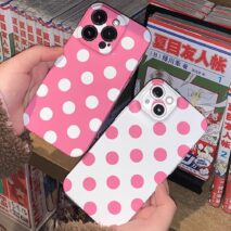 Pink And White Polka Dot iPhone Case - ArtGalleryZen