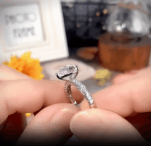 Pink Crystal Heart Ring - ArtGalleryZen