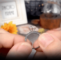 Pink Crystal Heart Ring - ArtGalleryZen