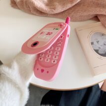 Pink Heart Star Mirror Flip iPhone Case - ArtGalleryZen