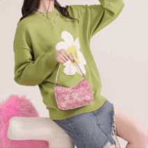 Pink Heart Velvet Tote Bag - ArtGalleryZen