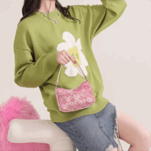 Pink Heart Velvet Tote Bag - ArtGalleryZen