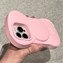 Pink Hello Kitty Bowknot Silicone iPhone Case - ArtGalleryZen