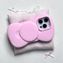 Pink Hello Kitty Bowknot Silicone iPhone Case - ArtGalleryZen