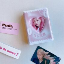 Pink Lace Bowknot Kpop 3 Inch Mini Photocard Album - ArtGalleryZen
