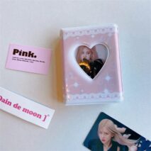 Pink Lace Bowknot Kpop 3 Inch Mini Photocard Album - ArtGalleryZen