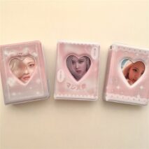 Pink Lace Bowknot Kpop 3 Inch Mini Photocard Album - ArtGalleryZen
