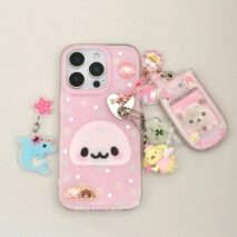 Pink Mamegoma Polka Dot iPhone Case - ArtGalleryZen