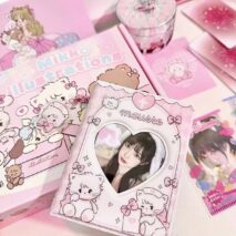 Pink Mikko Mousse Kpop 3 Inch Mini Photocard Album - ArtGalleryZen