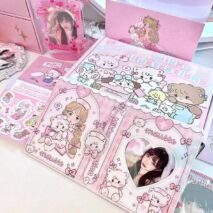 Pink Mikko Mousse Kpop 3 Inch Mini Photocard Album - ArtGalleryZen