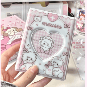 Pink Mikko Mousse Kpop 3 Inch Mini Photocard Album - ArtGalleryZen