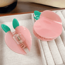 Pink Peach Hair Claw Clip - ArtGalleryZen