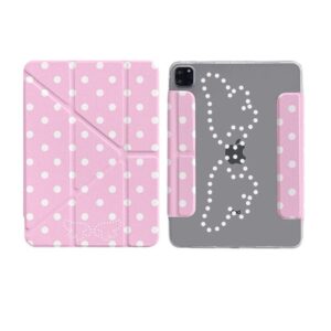 Pink Polka Dot Angel Wing Magnetic iPad Case - ArtGalleryZen