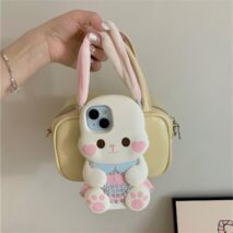 Pink Rabbit iPhone Case - ArtGalleryZen