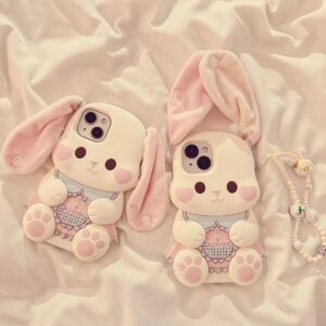 Pink Rabbit iPhone Case - ArtGalleryZen