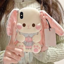 Pink Rabbit iPhone Case - ArtGalleryZen