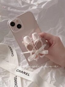 Pink Ribbon Dance Theatrical Stand iPhone Case - ArtGalleryZen