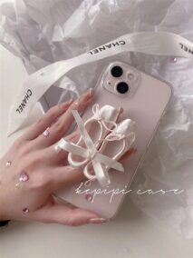 Pink Ribbon Dance Theatrical Stand iPhone Case - ArtGalleryZen