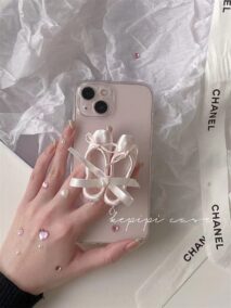 Pink Ribbon Dance Theatrical Stand iPhone Case - ArtGalleryZen