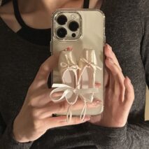 Pink Ribbon Dance Theatrical Stand iPhone Case - ArtGalleryZen