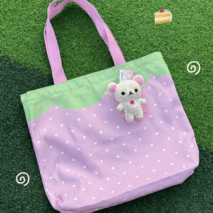 Pink Strawberry Canvas Casual Shoulder Bag - ArtGalleryZen