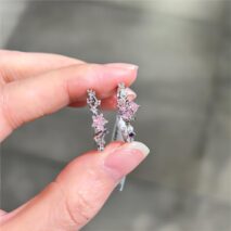 Pink Zirconia Star Heart Rings - ArtGalleryZen