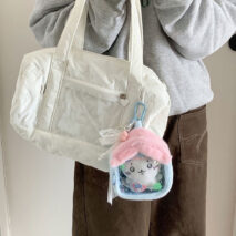 Plush House Clear Display Keychain Bag Kawaii Doll Holder Pouch - ArtGalleryZen