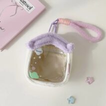 Plush House Clear Display Keychain Bag Kawaii Doll Holder Pouch - ArtGalleryZen