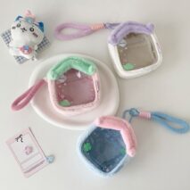 Plush House Clear Display Keychain Bag Kawaii Doll Holder Pouch - ArtGalleryZen