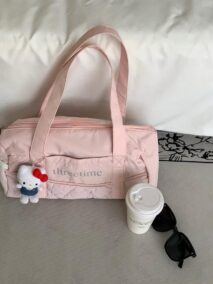Pink Down-filled Fabric Tote Bag - ArtGalleryZen