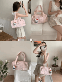Pink Down-filled Fabric Tote Bag - ArtGalleryZen