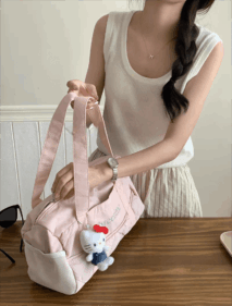 Pink Down-filled Fabric Tote Bag - ArtGalleryZen