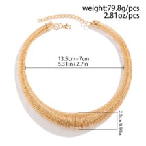 Punk Spring Metal Thick Chokers Collar Necklace - ArtGalleryZen