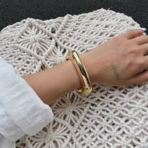 Red Chunky Square Bangle Bracelet Set - ArtGalleryZen