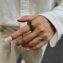 Retro Chunky Gradient Resin Ring - ArtGalleryZen