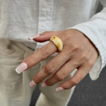 Retro Chunky Gradient Resin Ring - ArtGalleryZen
