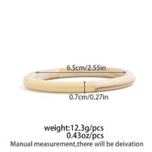 Retro Irregular Resin Bangle Bracelet Set - ArtGalleryZen
