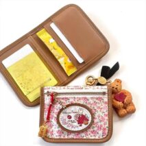 Retro Sanrio Marron Cream Floral Embroidery Wallet - ArtGalleryZen