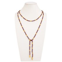 Retro Seed Beaded Long Chain Necklace - ArtGalleryZen