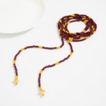 Retro Seed Beaded Long Chain Necklace - ArtGalleryZen