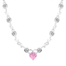 Rose Heart Pendant Necklace - ArtGalleryZen
