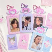 Sanrio Angel Kpop Heart Keychain Photocard Holder - ArtGalleryZen
