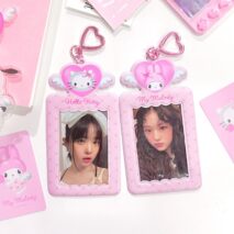 Sanrio Angel Kpop Heart Keychain Photocard Holder - ArtGalleryZen
