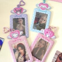 Sanrio Angel Kpop Heart Keychain Photocard Holder - ArtGalleryZen